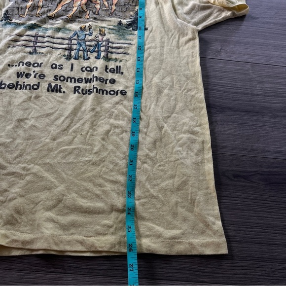Vintage 1979 Graphic T-Shirt 70s Humor Mount Rushmore Bottoms Mens Size S/M - Picture 7 of 10